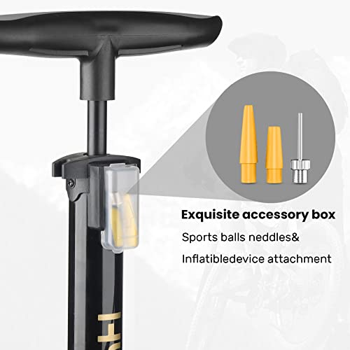 Bike Pump with Gauge - High Pressure