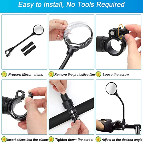 Adjustable Rear View Bike Mirrors (2-pack)