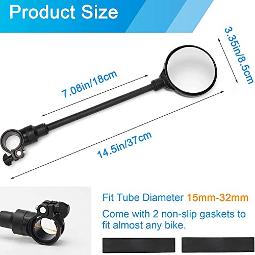 Adjustable Rear View Bike Mirrors (2-pack)