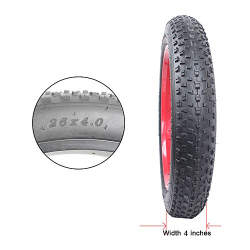 26×4.0 Fat Bike Tires Folding Bead Electric Bicycle Mountain Wire Tire Accessory (1 Tire)