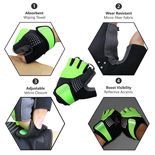 Men's Shock Absorbing Cycling Gloves by LuxoBike