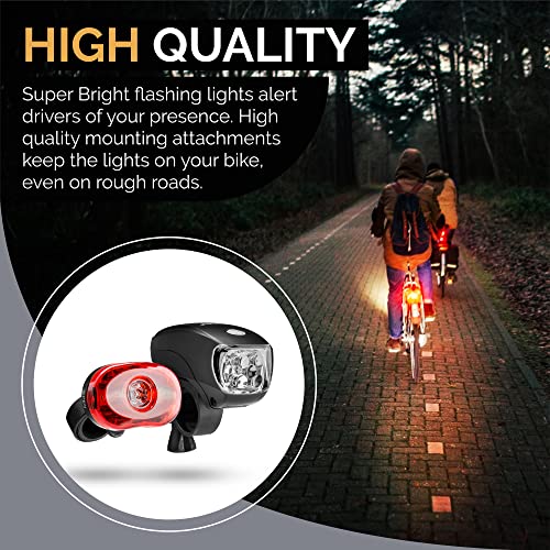 Bright LED Bike Light Set for Kids & Adults