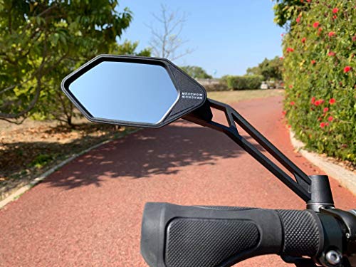 Adjustable bike mirror with scratch-resistant glass