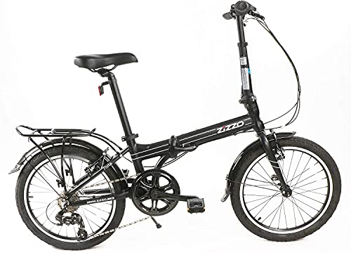 ZiZZO Forte 7-Speed Folding Bike with Fenders and Rack