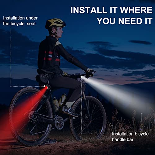USB Rechargeable Bike Light Set - Vinsot 8 Pack