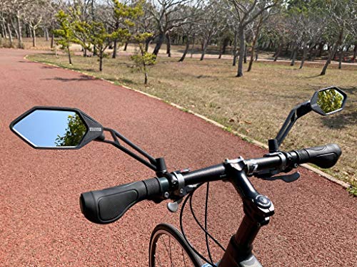 Adjustable bike mirror with scratch-resistant glass