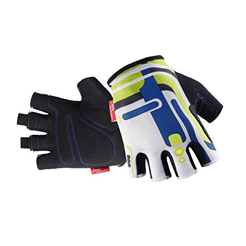 Blue Half Finger Cycling Gloves with Bumper Pad