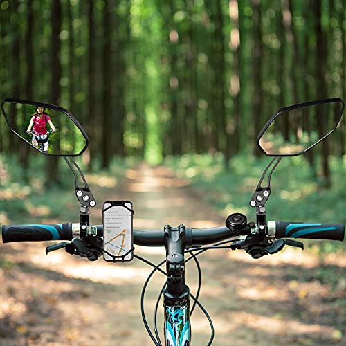 Bike Mirror Set with Bell and Phone Holder