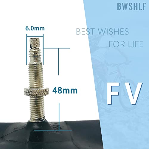 BWSHLF 27.5" Mountain Bike Inner Tubes (4 Pack), Durable Butyl Rubber MTB Bicycle Replacement Fit 2.1-2.4，Presta Valve 48mm