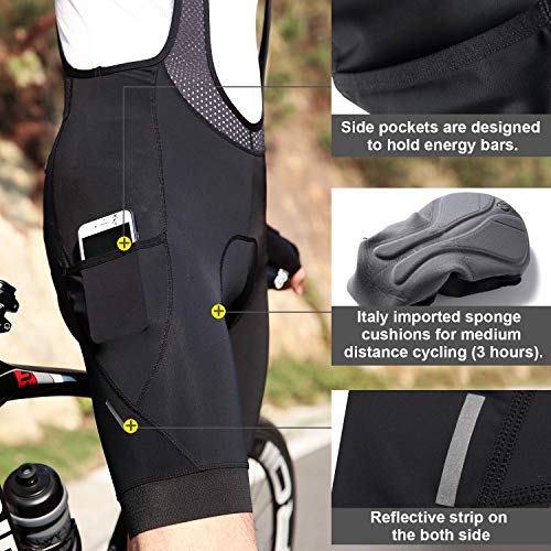 Santic Men's Padded Cycling Bib Shorts - Black