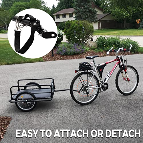 SHZOND Bike Cargo Trailer 120 LBS Weight Capacity Foldable Bicycle Trailer Cargo with 16'' Wheels for Shopping, Traveling and Carrying Stuff