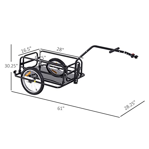 Foldable Bike Cargo Trailer with 80lbs Capacity