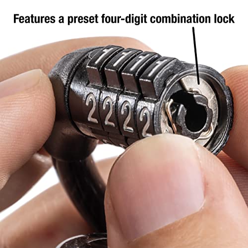 Master Lock Combination Bike Cable Lock, Black