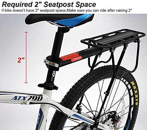 Adjustable Rear Bike Rack - 115lbs Capacity