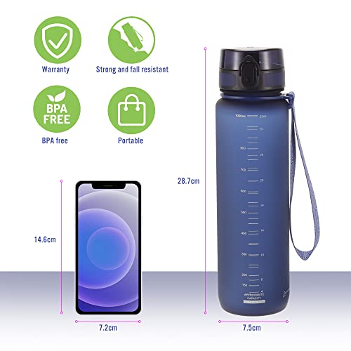 PROIRON 32OZ Workout Water Bottle with Protein Shaker