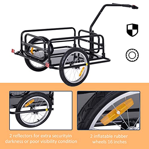Foldable Bike Cargo Trailer with 80lbs Capacity