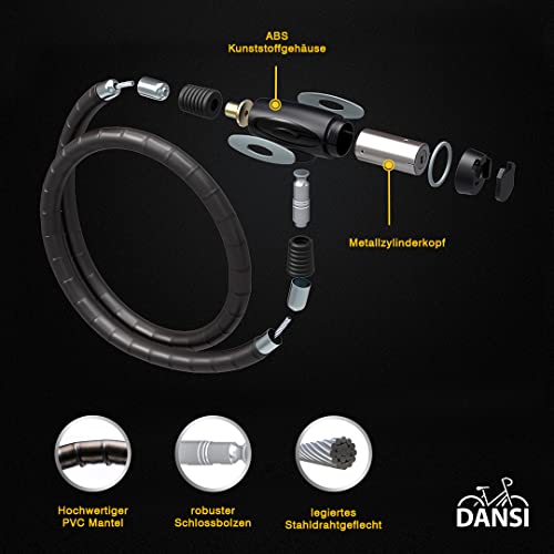Secure Heavy-Duty Bike Lock with 2 Keys