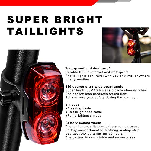 Odahis Super Bright Bike Taillights, Waterproof