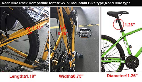 Adjustable Rear Bike Rack - 115lbs Capacity