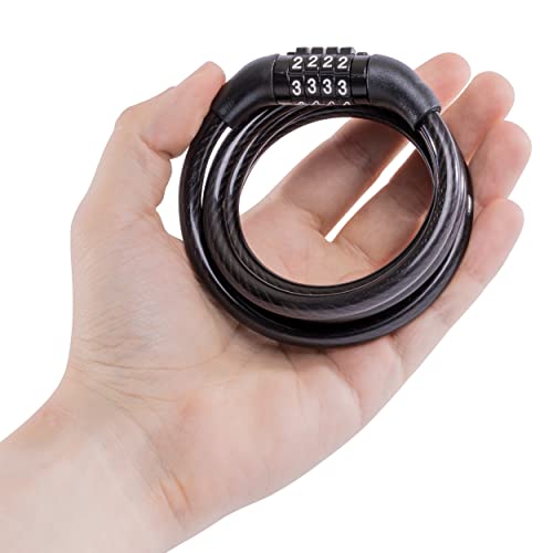Master Lock Combination Bike Cable Lock, Black