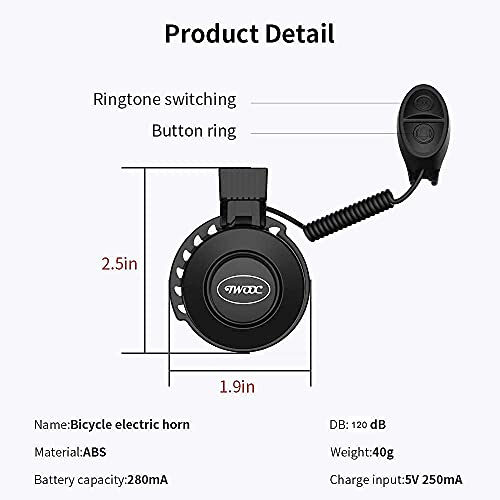 Waterproof Electronic Bicycle Horn - 4 Modes