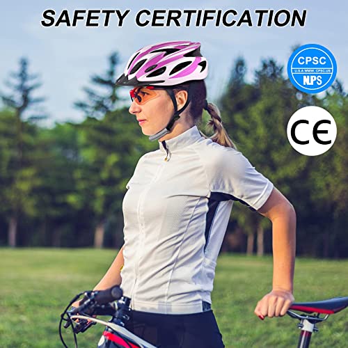 Zacro Adult Bike Helmet - Lightweight Bike Helmet for Men Women Comfort with Pads&Visor, Certified Bicycle Helmet for Adults Youth Mountain Road Biker