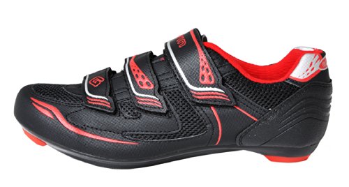 Gavin Men's Road Bike Shoes, Black/Red, 44 EU