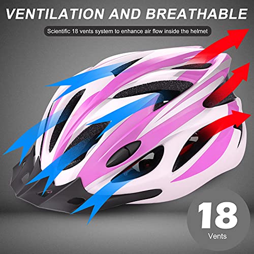 Zacro Adult Bike Helmet - Lightweight Bike Helmet for Men Women Comfort with Pads&Visor, Certified Bicycle Helmet for Adults Youth Mountain Road Biker