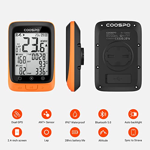 Wireless GPS Cycling Computer with Bluetooth/ANT+