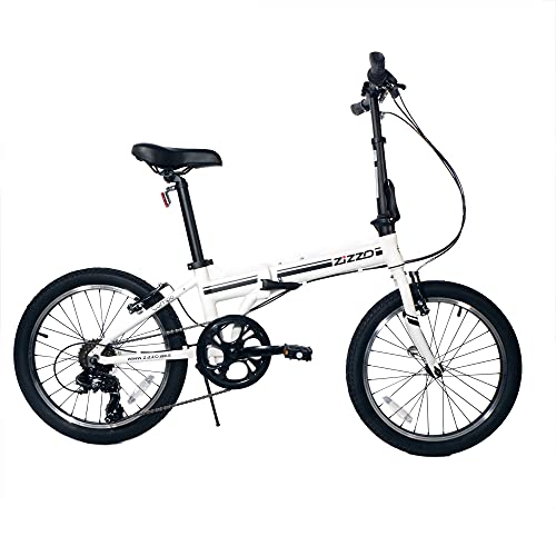 ZiZZO Campo 7-Speed Folding Bike (White)