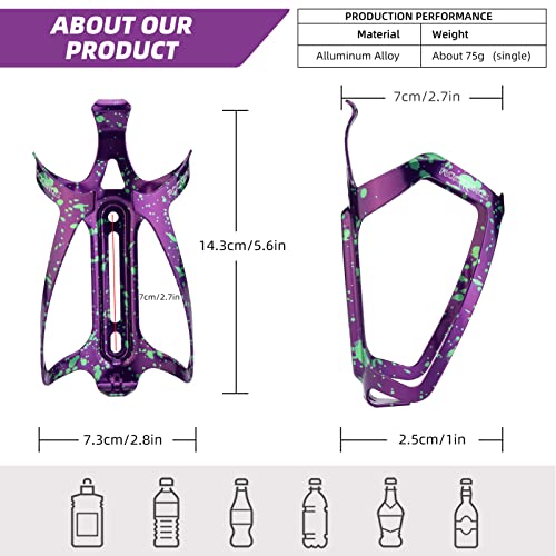ROCKBROS Bike Water Bottle Holder 2-Pack Aluminum Cage