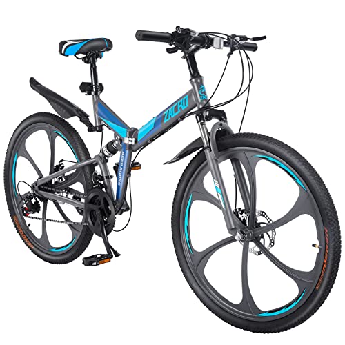 Zacro Mountain Bike, 24-Speed, Folding, Alloy Wheels