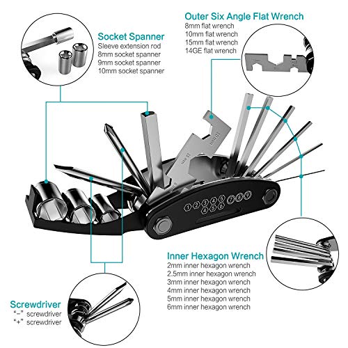 Bike Repair Kit with Pump and Smart Valve