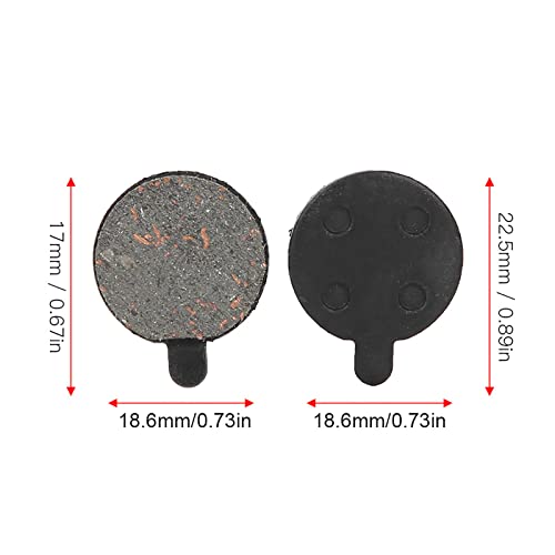 Scooter Brake Pads, Semi-Metal Bike Brake Pads, Bicycle Brake Pads, 4 Pairs Brake Pads for 10in Electric Scooter, 4mm / 0.2in