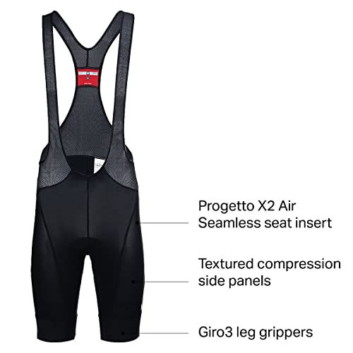 Castelli Cycling Endurance 3 Bibshort for Road and Gravel Biking l Cycling - Black - Large