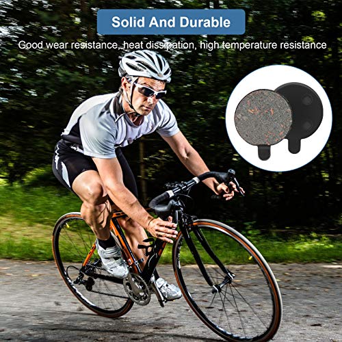 Scooter Brake Pads, Semi-Metal Bike Brake Pads, Bicycle Brake Pads, 4 Pairs Brake Pads for 10in Electric Scooter, 4mm / 0.2in