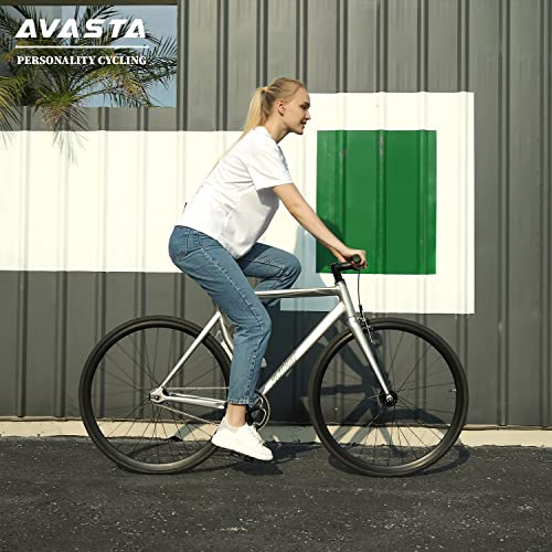 AVASTA Urban Commuter Fixie Bike, Gray 54