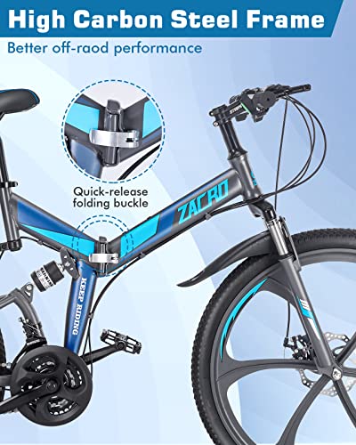 Zacro Mountain Bike, 24-Speed, Folding, Alloy Wheels