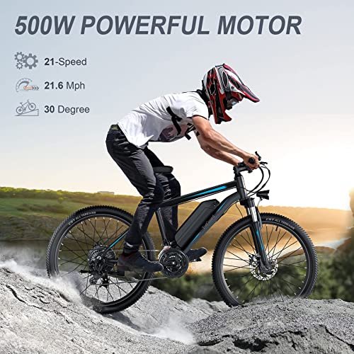 27.5" Wooken Electric Mountain Bike with 500W Motor