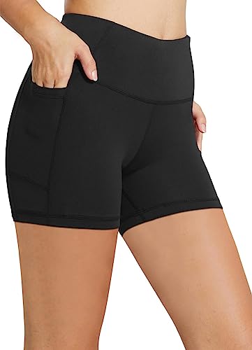 Women's High-Waist Cycling Shorts with Pockets