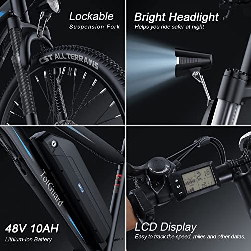 27.5" Wooken Electric Mountain Bike with 500W Motor