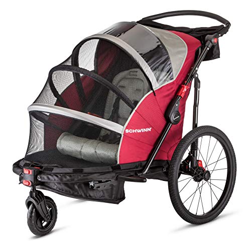 Schwinn Joyrider Bike Trailer, Single/Double, Canopy, 20" Wheels