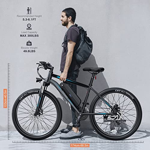 27.5" Wooken Electric Mountain Bike with 500W Motor