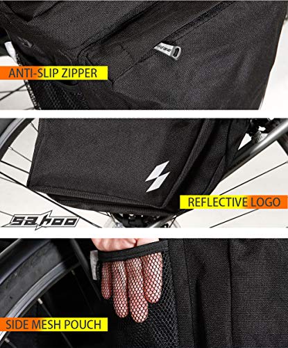 Sahoo 3-in-1 Bike Rear Panniers: 37L Capacity