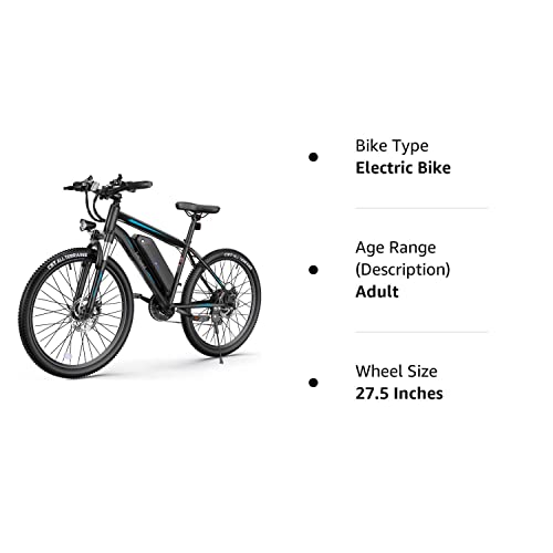 27.5" Wooken Electric Mountain Bike with 500W Motor