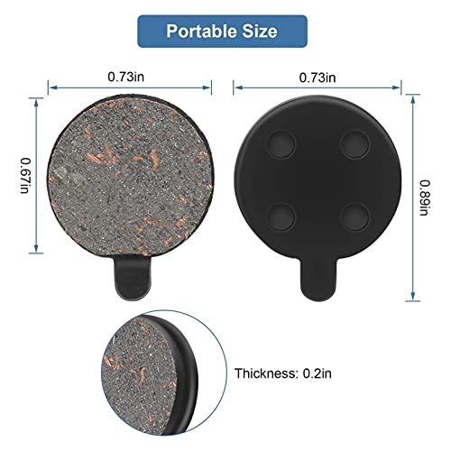 Scooter Brake Pads, Bicycle Brake Pads Brake Disc Rotor, Electric Scooter Brake Pads, Semi-Metal Brake Pads for 10in Electric Scooter (4 Pair)