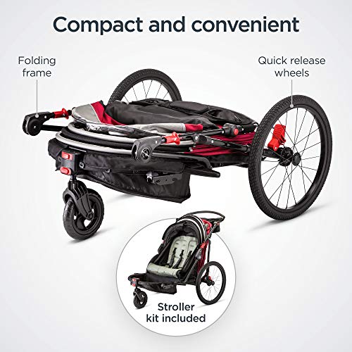 Schwinn Joyrider Bike Trailer, Single/Double, Canopy, 20" Wheels