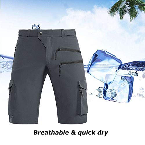 Hiauspor MTB Shorts with Zipper Pocket, Men's