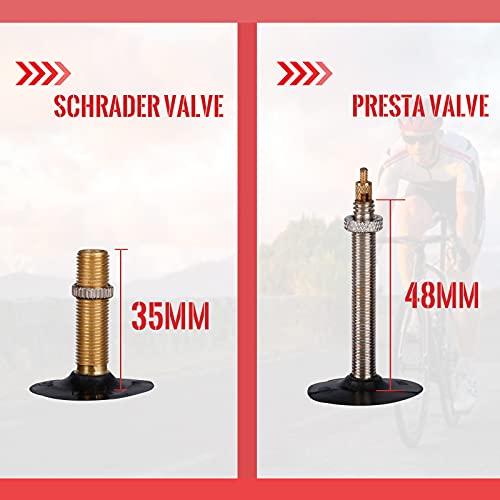 BWSHLF 26" Mountain Bike Inner Tubes (2 Pack), Presta Valve 48mm Fit 1.95-2.125 Durable Butyl Rubber Bicycle Inner Tire Tube, MTB 57-559