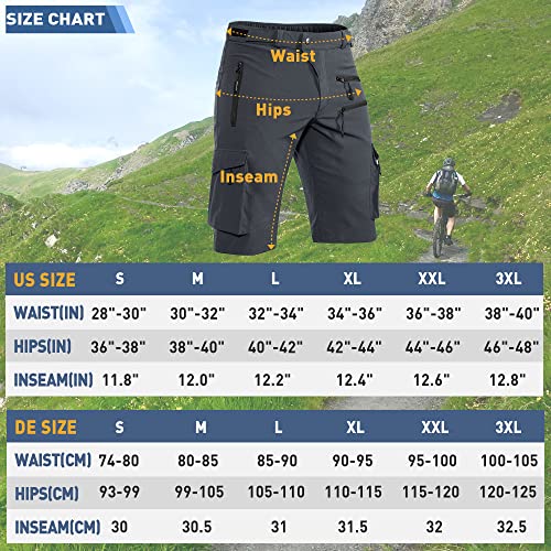 Hiauspor MTB Shorts with Zipper Pocket, Men's